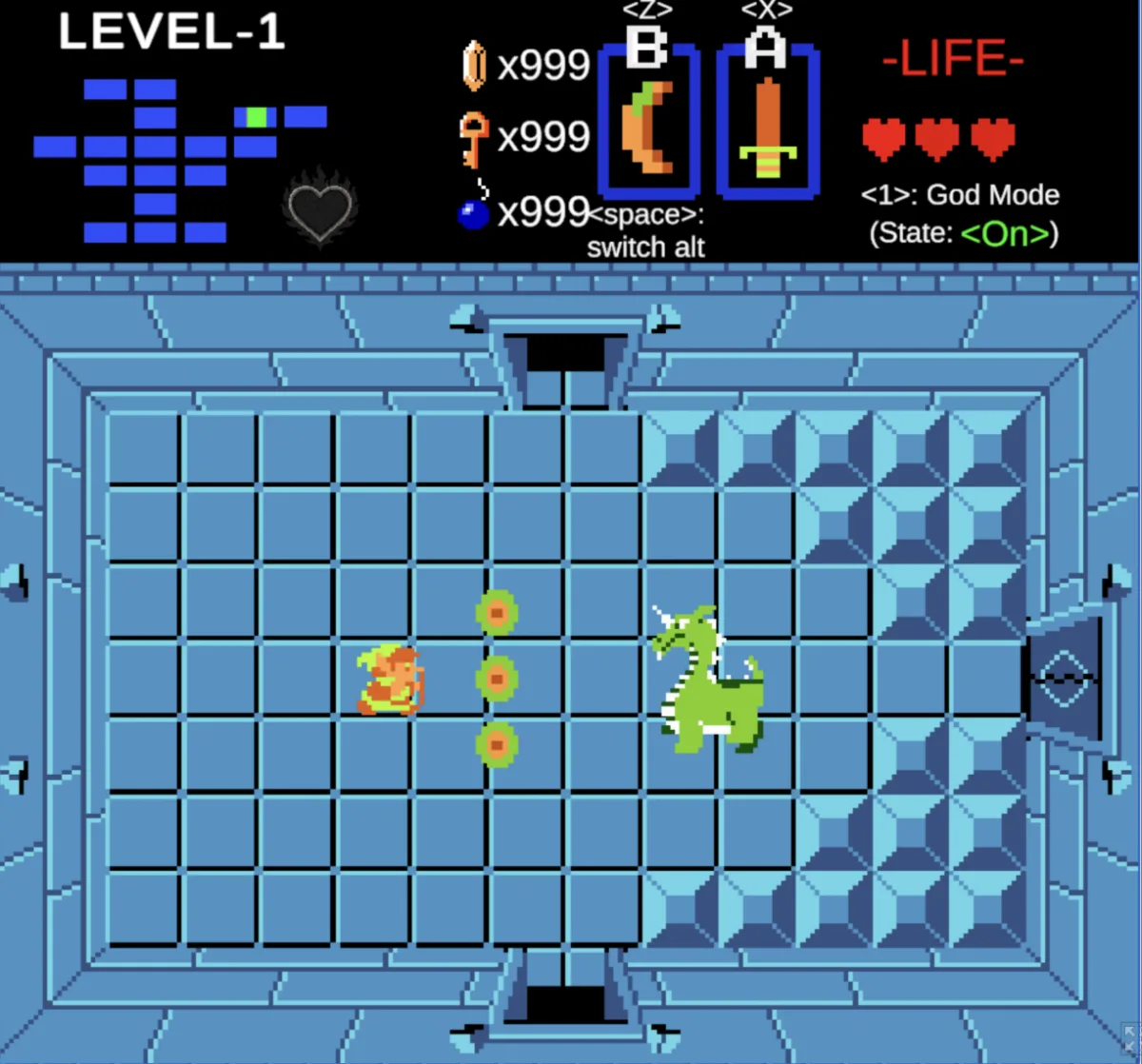 Zelda 1986 · Level 1 screenshot